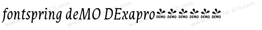 fontspring deMO DExapro字体转换